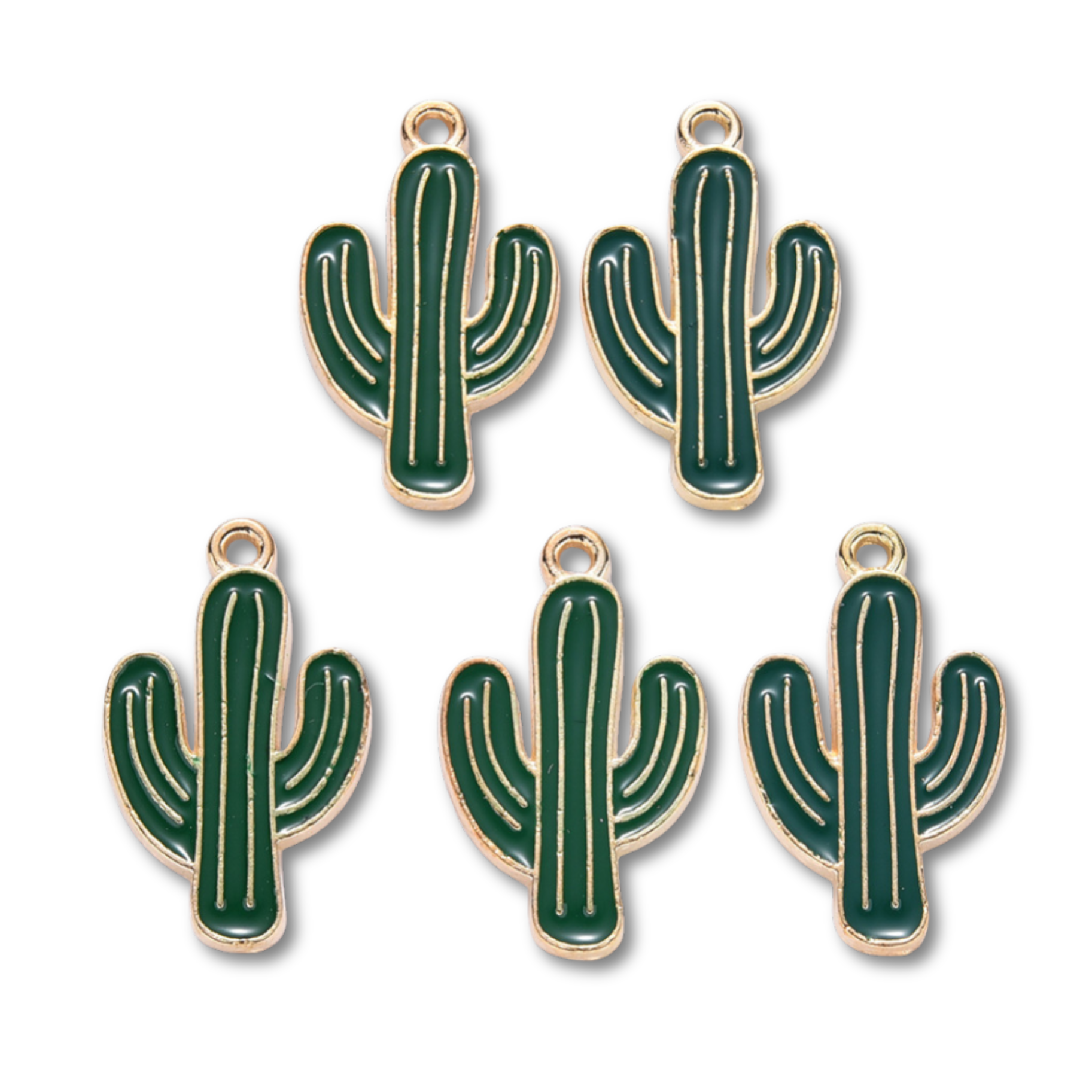 Gold Alloy Cactus Charm