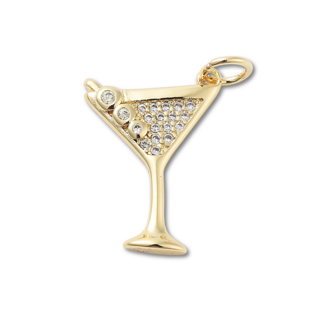 Martini Gold Charm