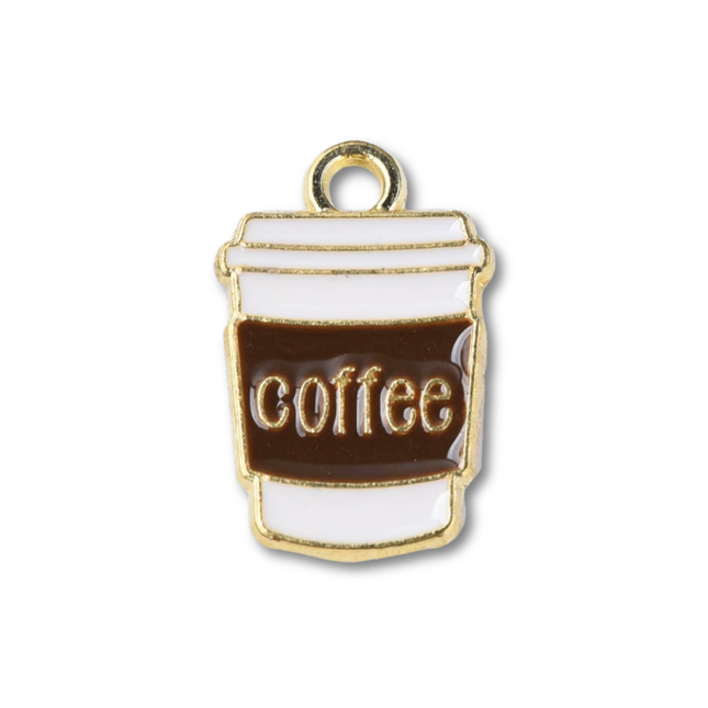 Coffee Cup Gold Charm