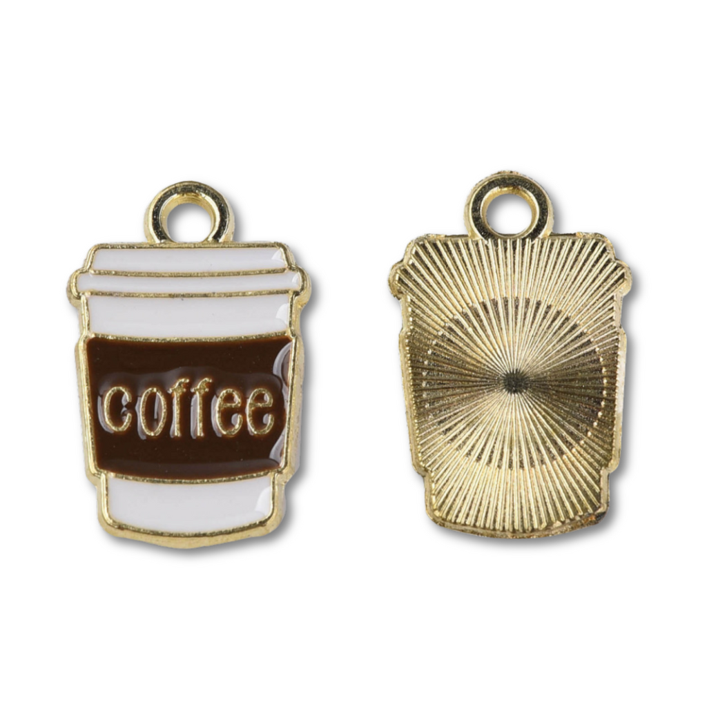 Gold Alloy Coffee Cup Charm