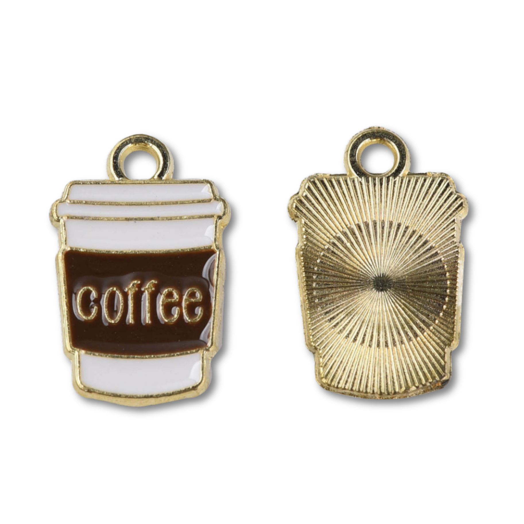 Gold Alloy Coffee Cup Charm