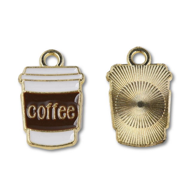 Coffee Cup Gold Charm