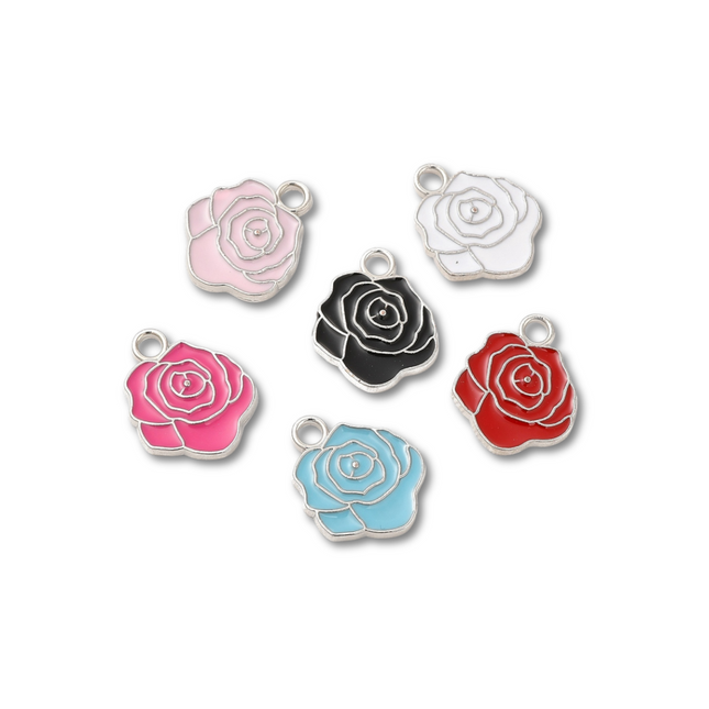 Rose Silver Charm - Assorted