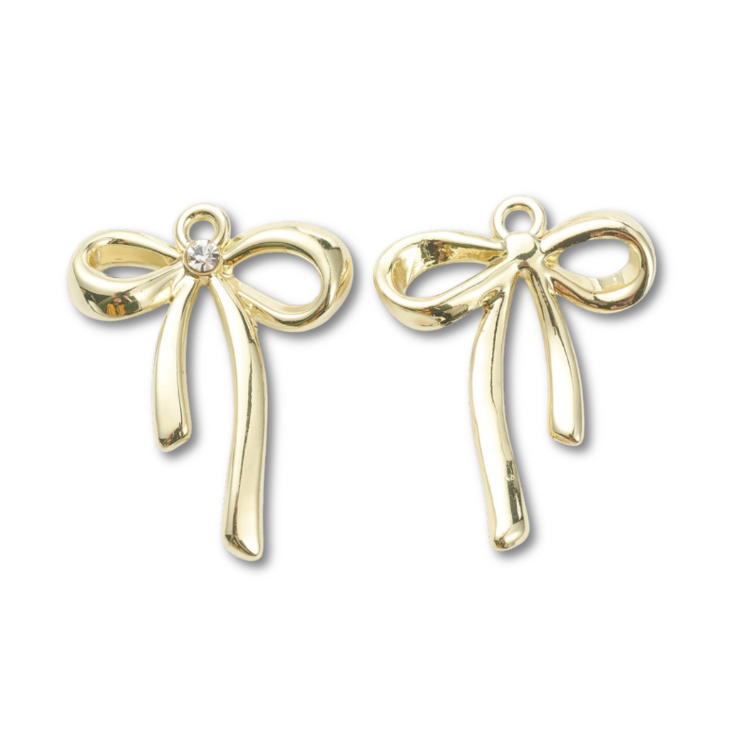 Gold Alloy Bow Charm