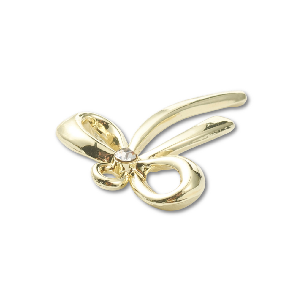 Gold Alloy Bow Charm