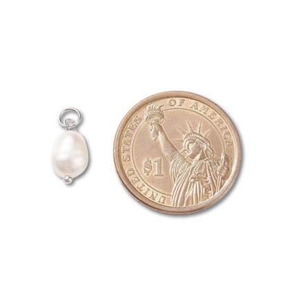 Freshwater Pearl Silver Charm