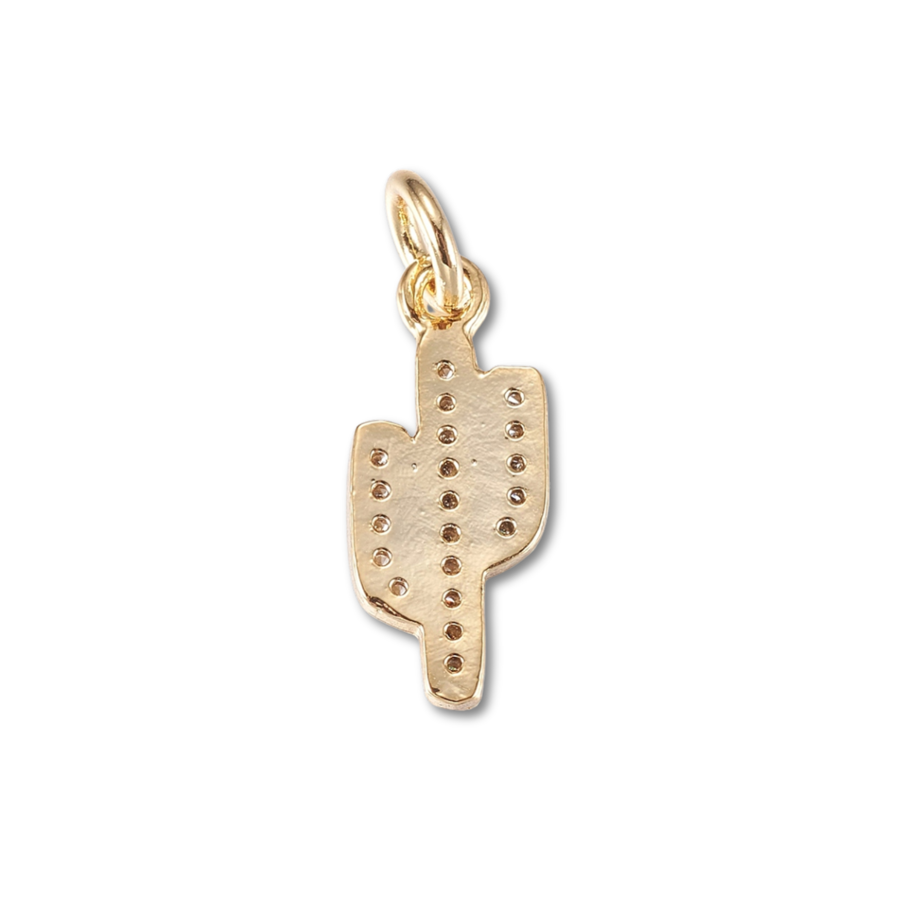 18k Gold Plated Brass Cactus Charm