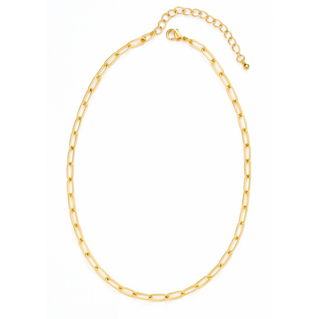 Paperclip Gold Chain Necklace