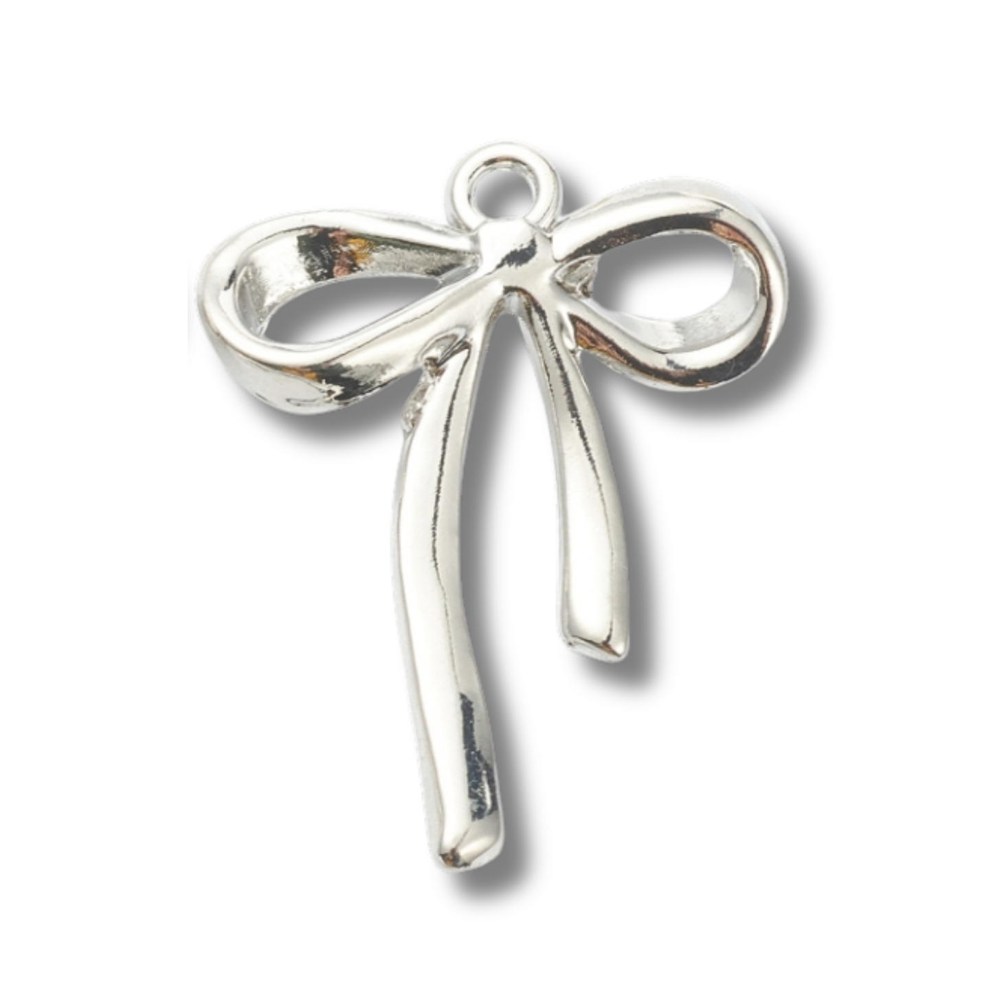 Bow Silver Charm