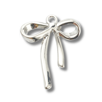 Bow Silver Charm
