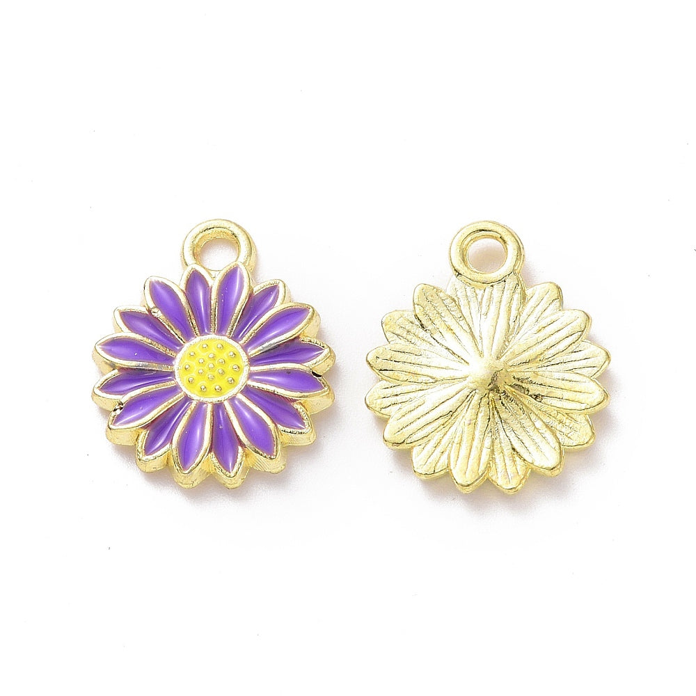 Gold Alloy Daisy Charm
