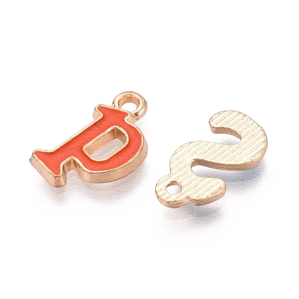 Gold Alloy Serif Initial Letter Charm Full Set