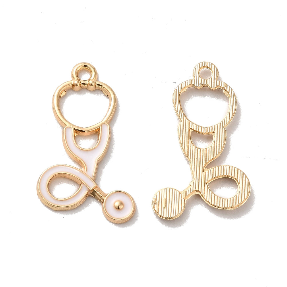Gold Alloy Stethoscope Charm