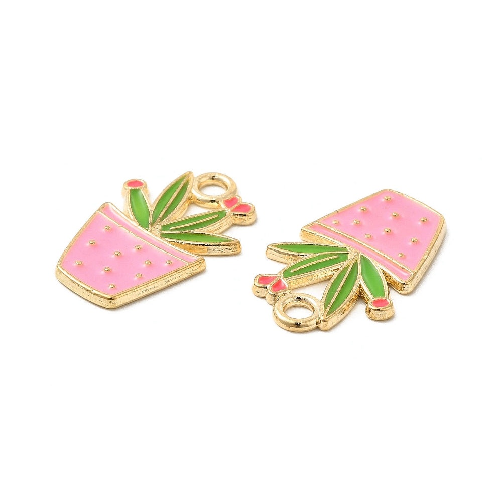 Gold Alloy Assorted Plant Charm