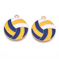 Gold Alloy Volleyball Charm