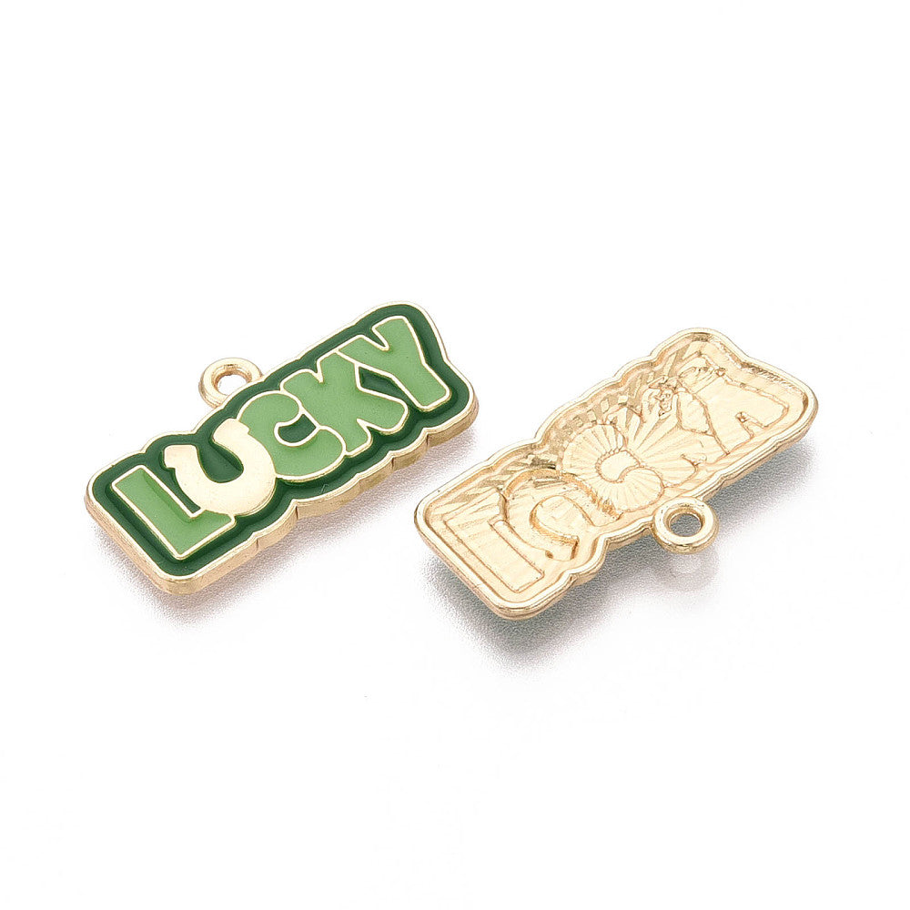 Gold Alloy Lucky Horseshoe Charm