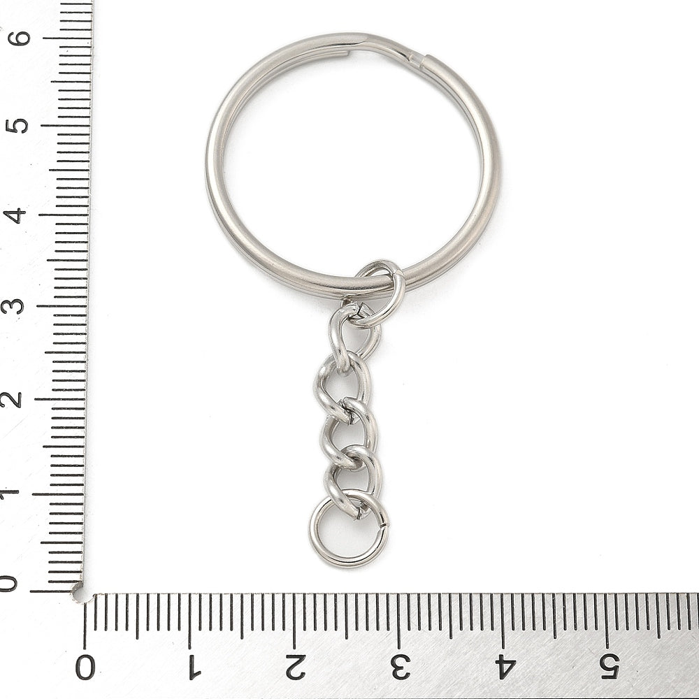 Silver Stainless Steel Split Keychain