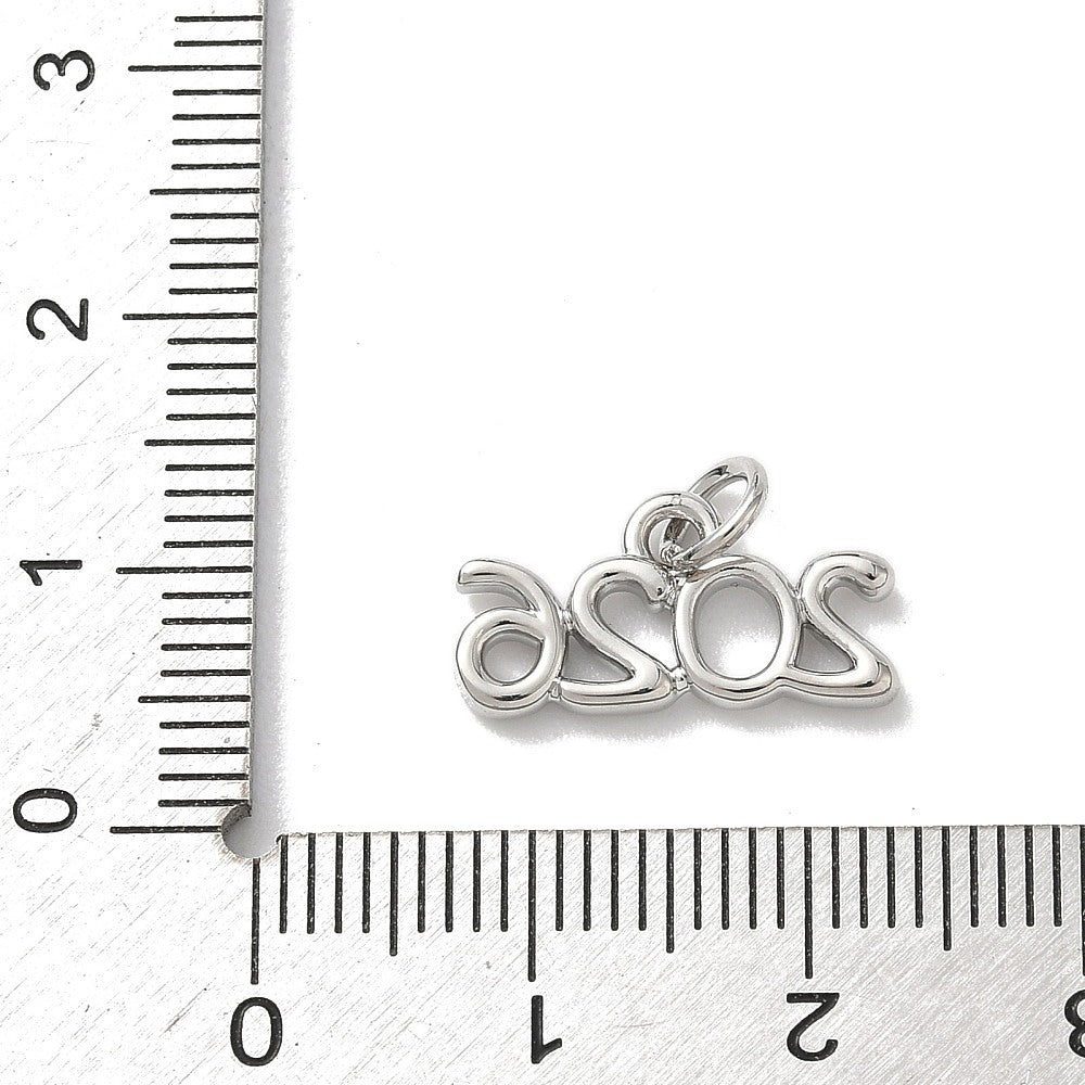 Silver Brass Year 2026 Charm