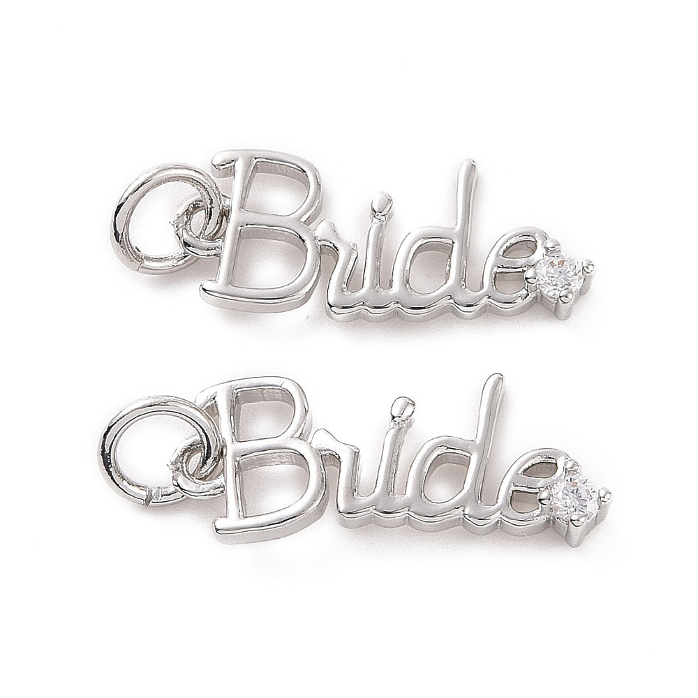 Silver Brass Bride Charm