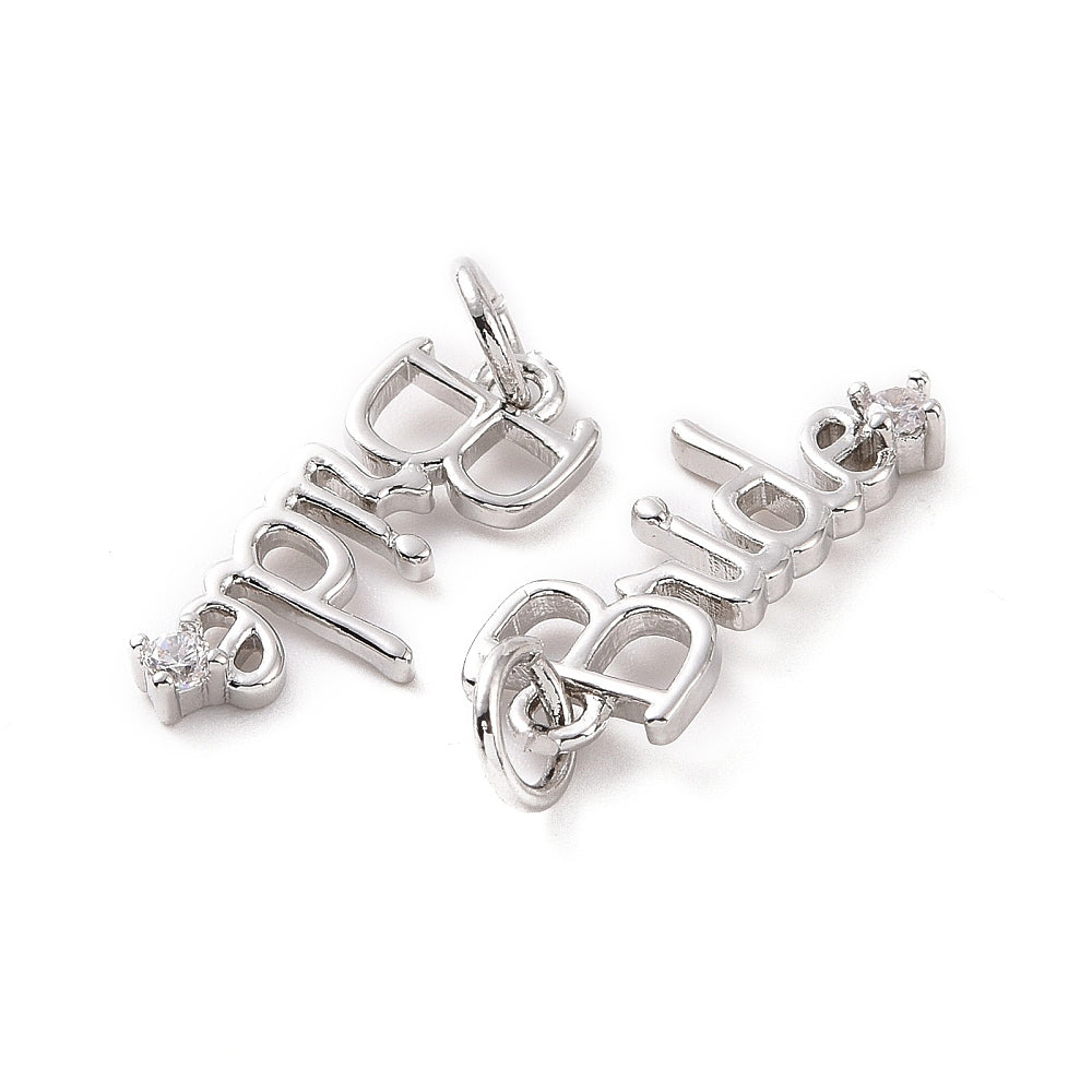 18k Gold Plated Brass Bride Charm