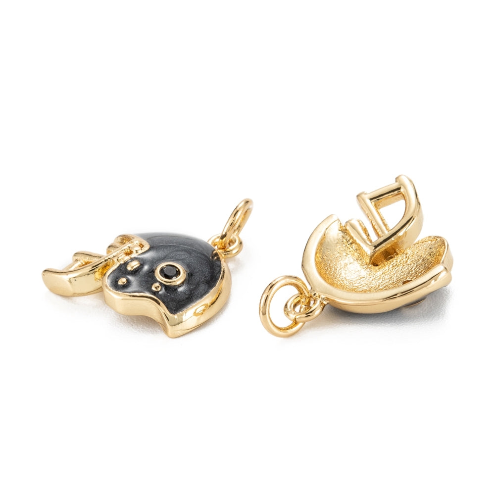 18k Gold Plated Brass Football Helmet Charm