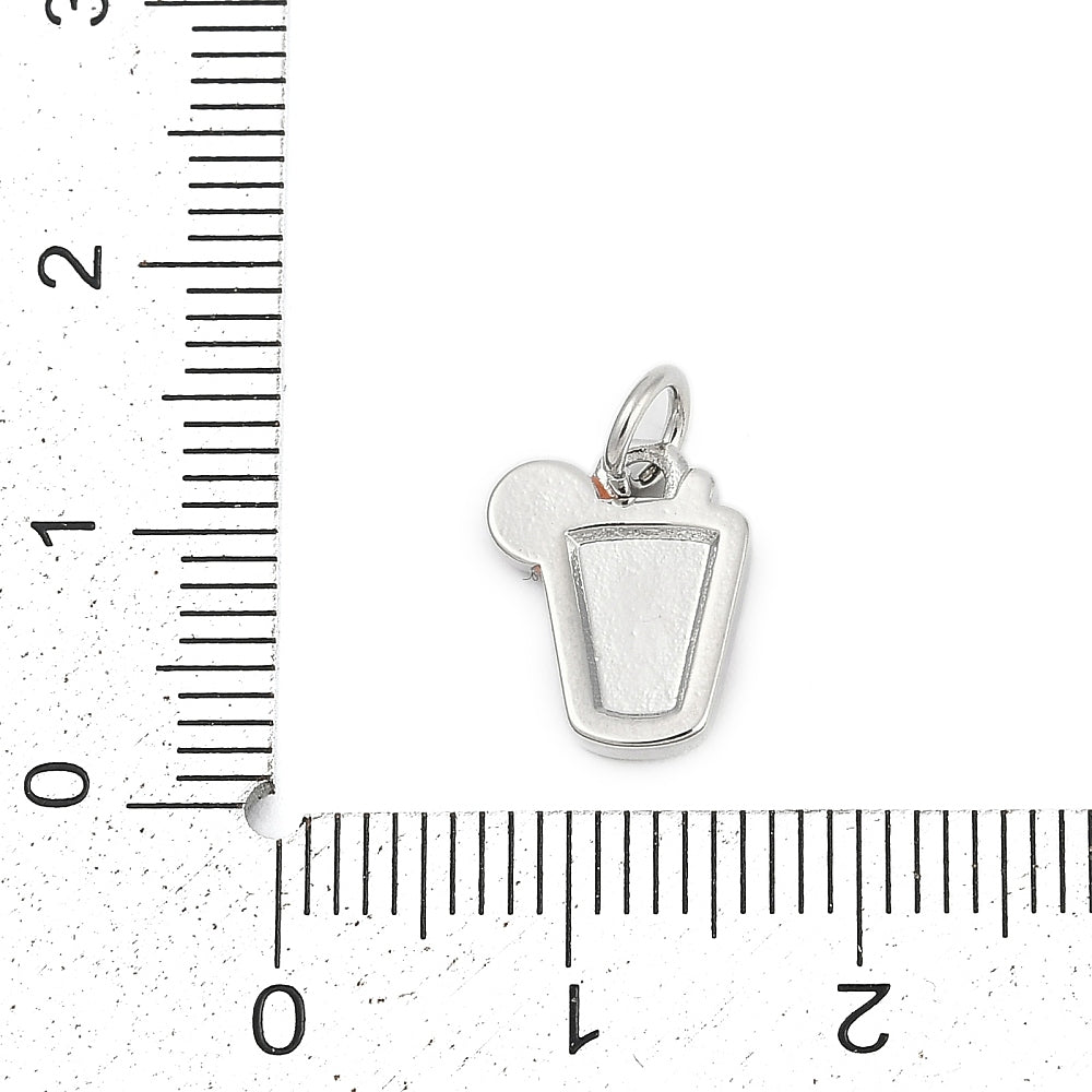 Silver Brass Drink Charm