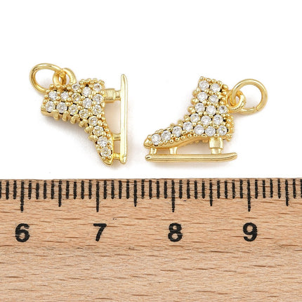 Ice Skate Gold Charm