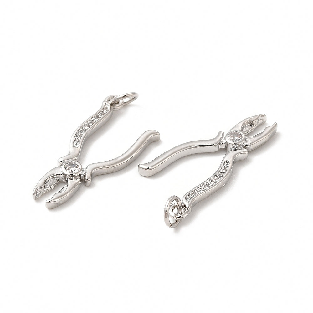 18k Gold Plated Brass Pliers Charm