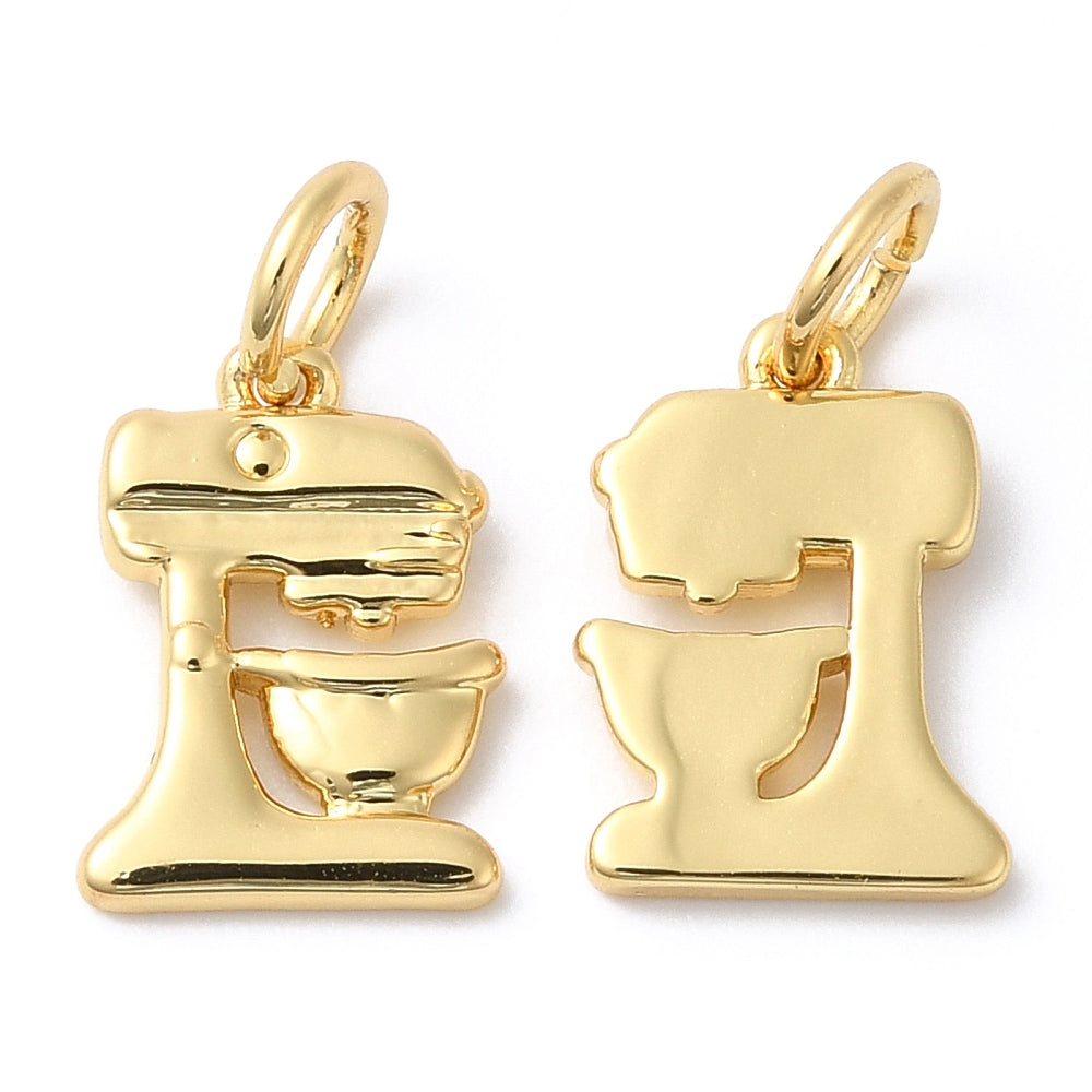 18k Gold Plated Brass Mixer Charm
