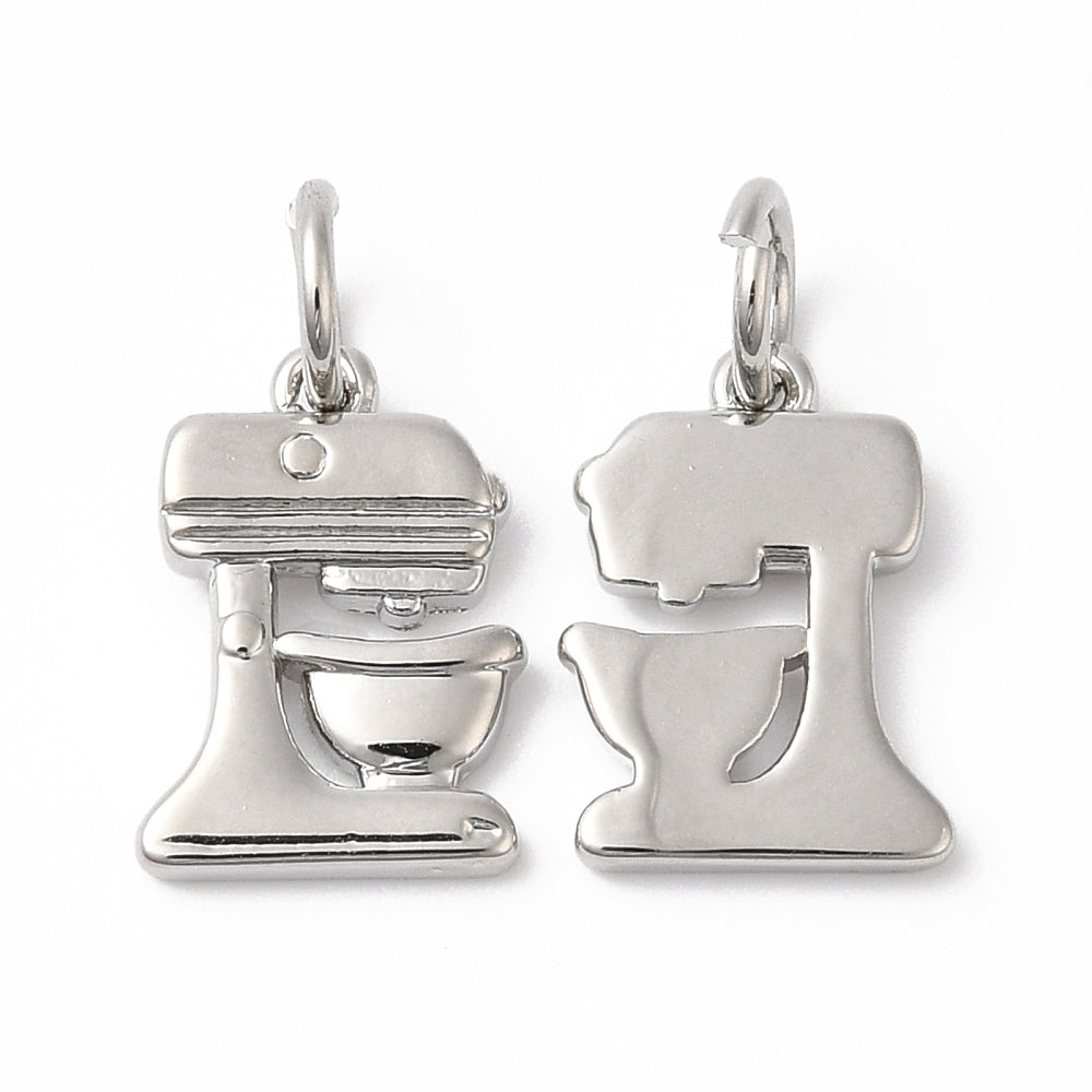 Silver Brass Mixer Charm