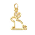 18k Gold Plated Brass Rabbit Charm
