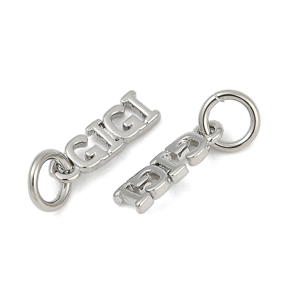 Silver Brass Gigi Charm