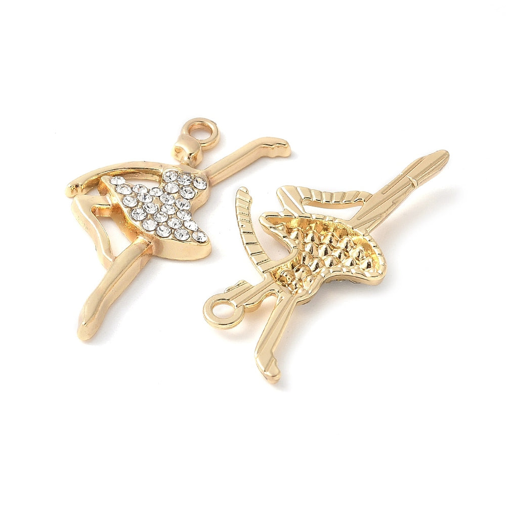 Gold Alloy Ballerina Charm