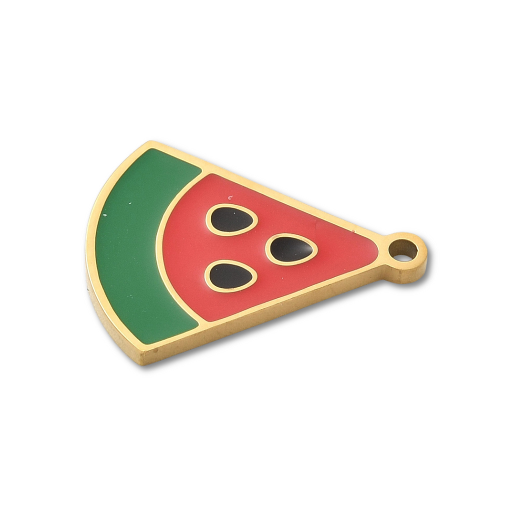 18k Gold Plated Stainess Steel Watermelon Charm