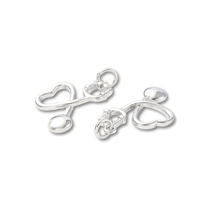 Stethoscope Silver Charm