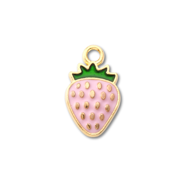 Strawberry Pink Gold Charm