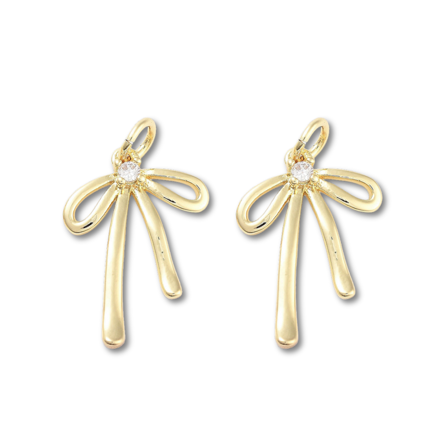 18k Gold Plated Brass Bow Charn