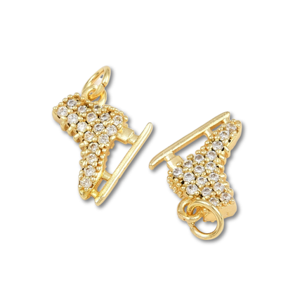 Ice Skate Gold Charm