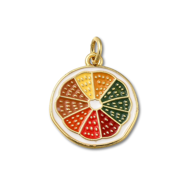 Lemon Slice Gold Charm