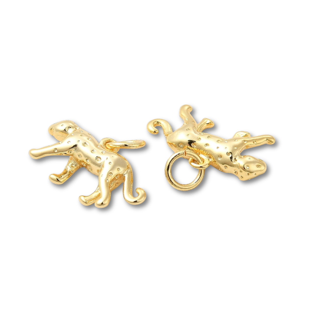 Cheetah Gold Charm