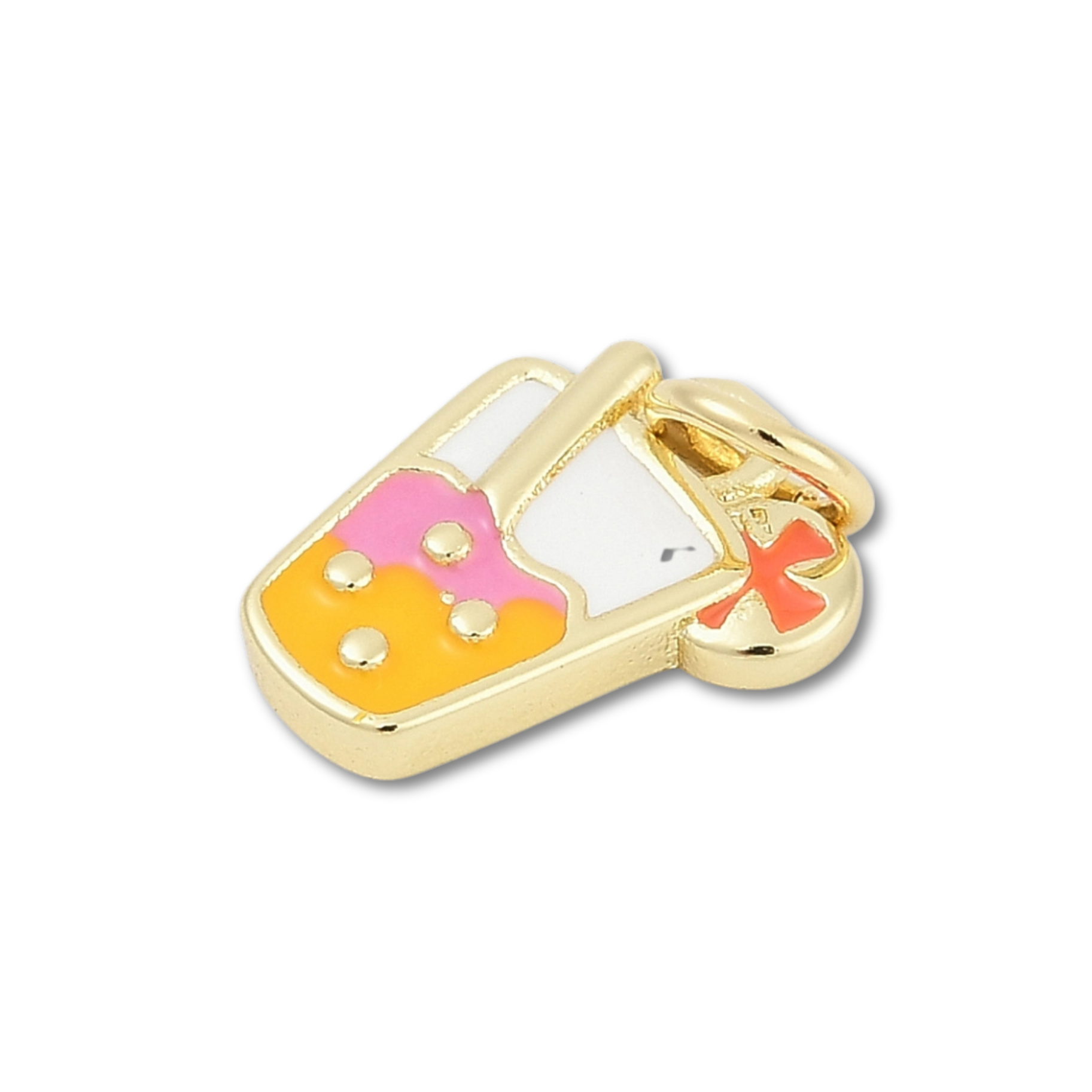 18k Gold Plated Brass Drink Charm