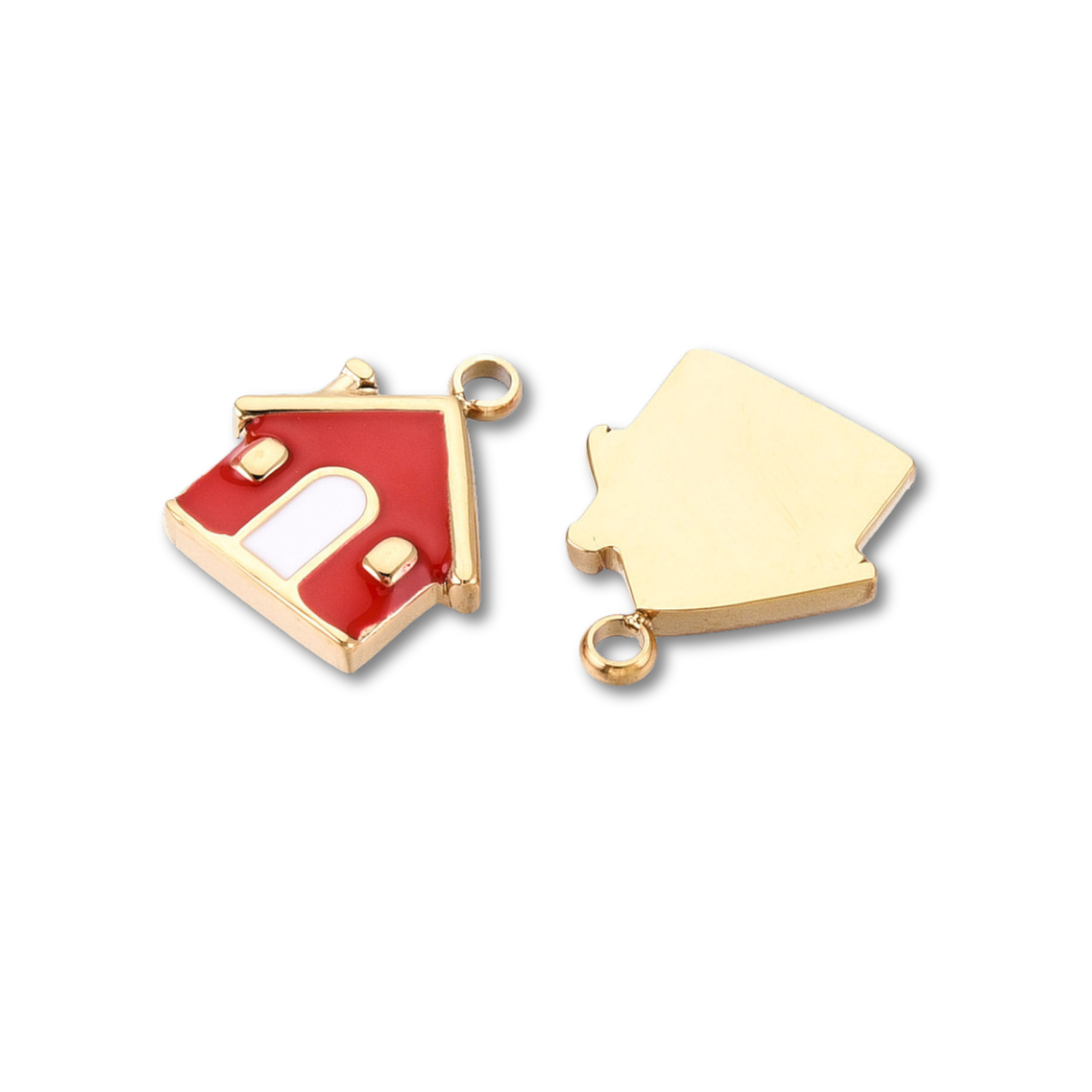 Stainless Steel Gold House Charm
