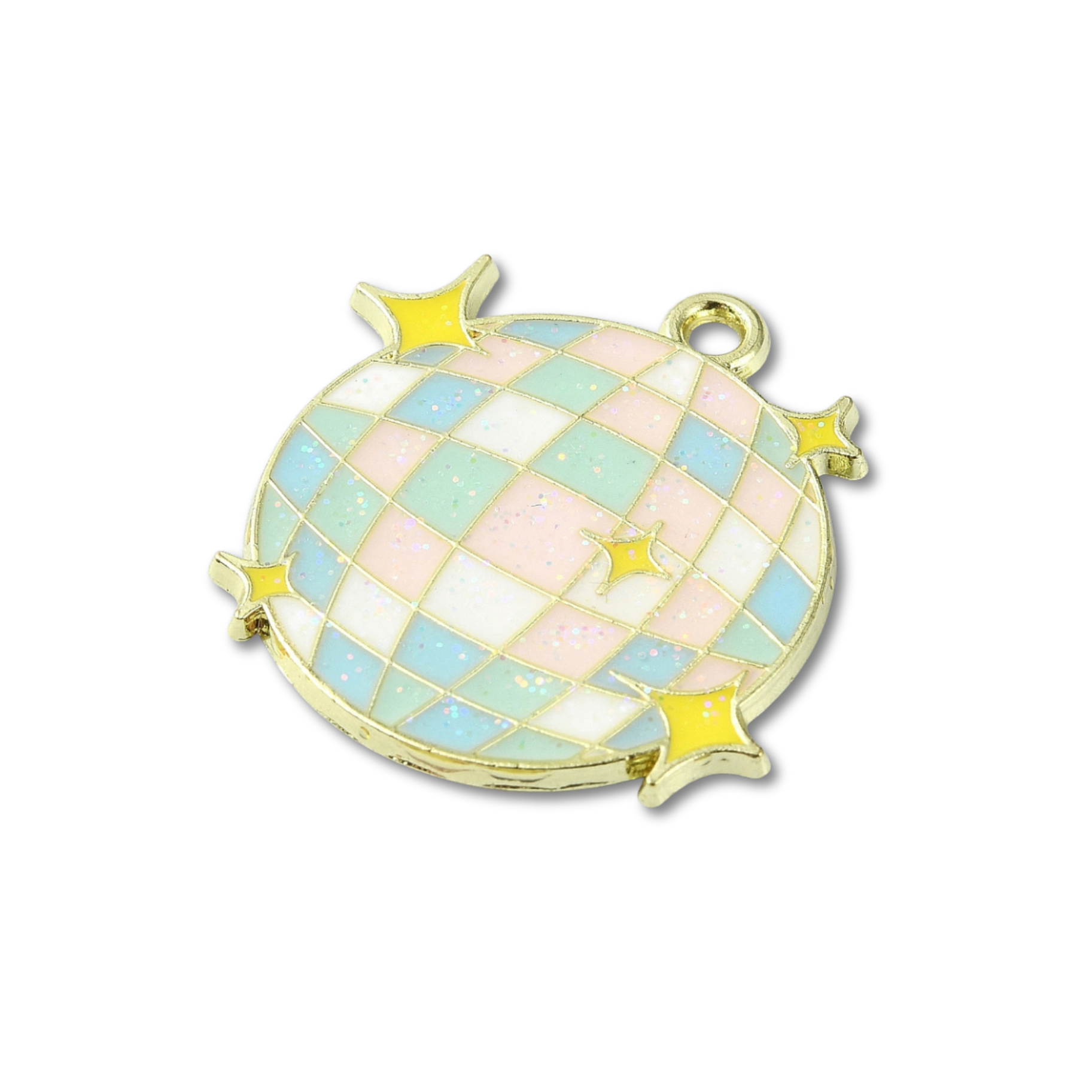 Gold Alloy Disco Ball Charm