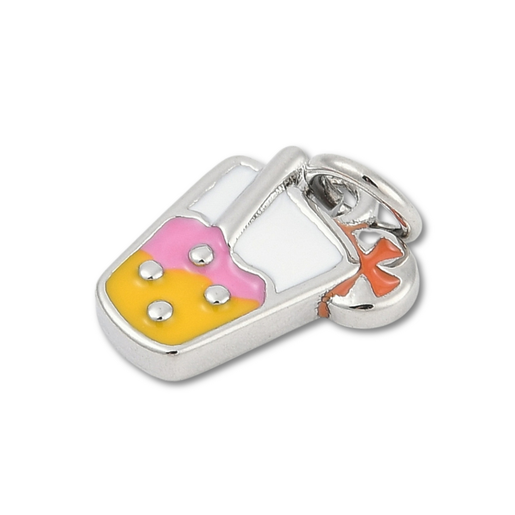 Silver Brass Drink Charm