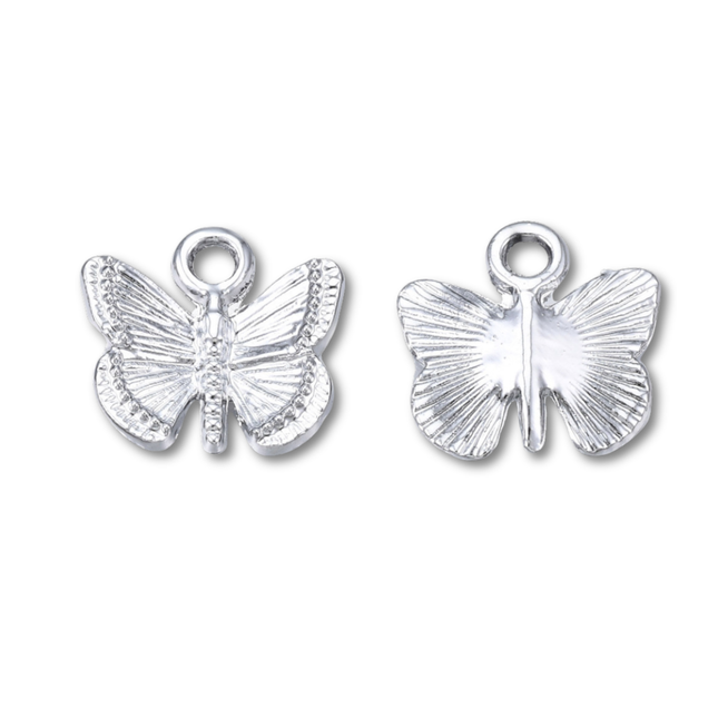 Butterfly Silver Charm