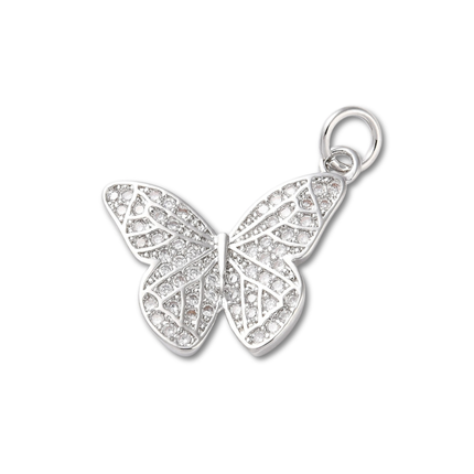 Butterfly Silver Charm