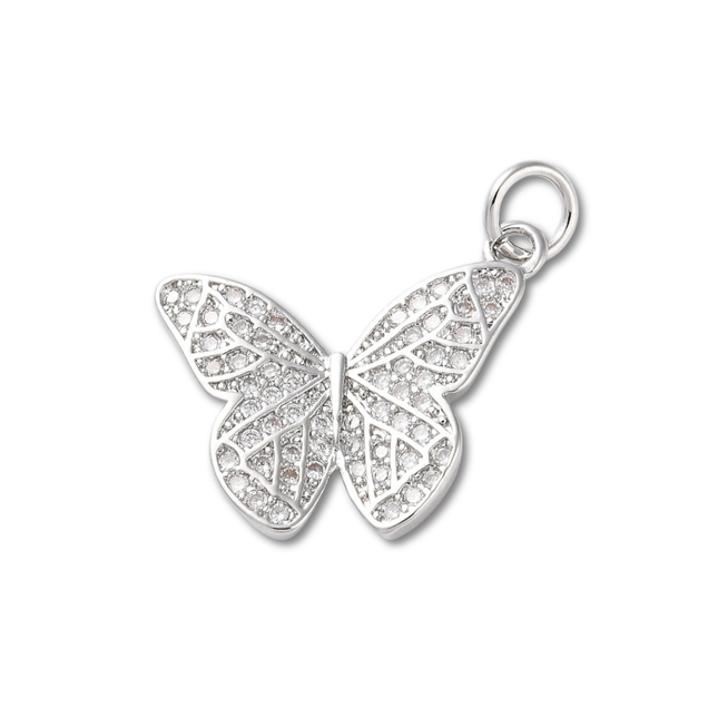 Butterfly Silver Charm