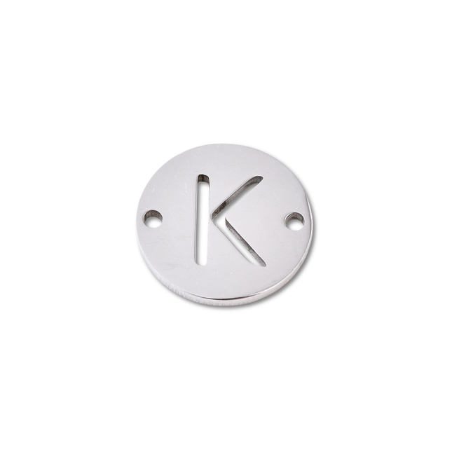 Initial Silver Letter Connector Charm