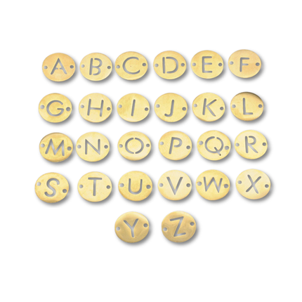 Initial Gold Letter Connector Charm