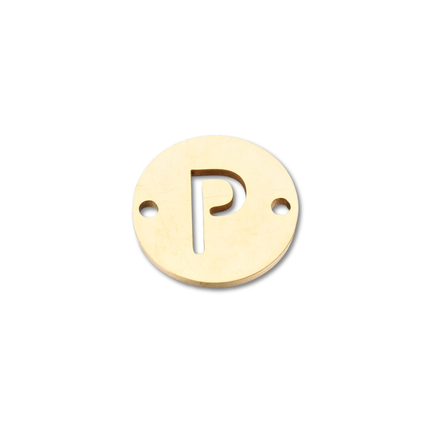 Initial Gold Letter Connector Charm